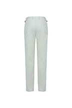 THEODORE Light Grey Flat-Front Cotton Trousers, view 3 of 7