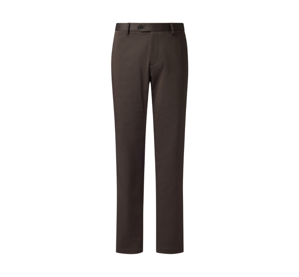 THEODORE Coffee Polyester Trousers, view 2 of 3