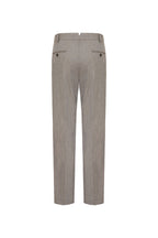 THEODORE Taupe Flat-Front Wool Trousers, view 3 of 8