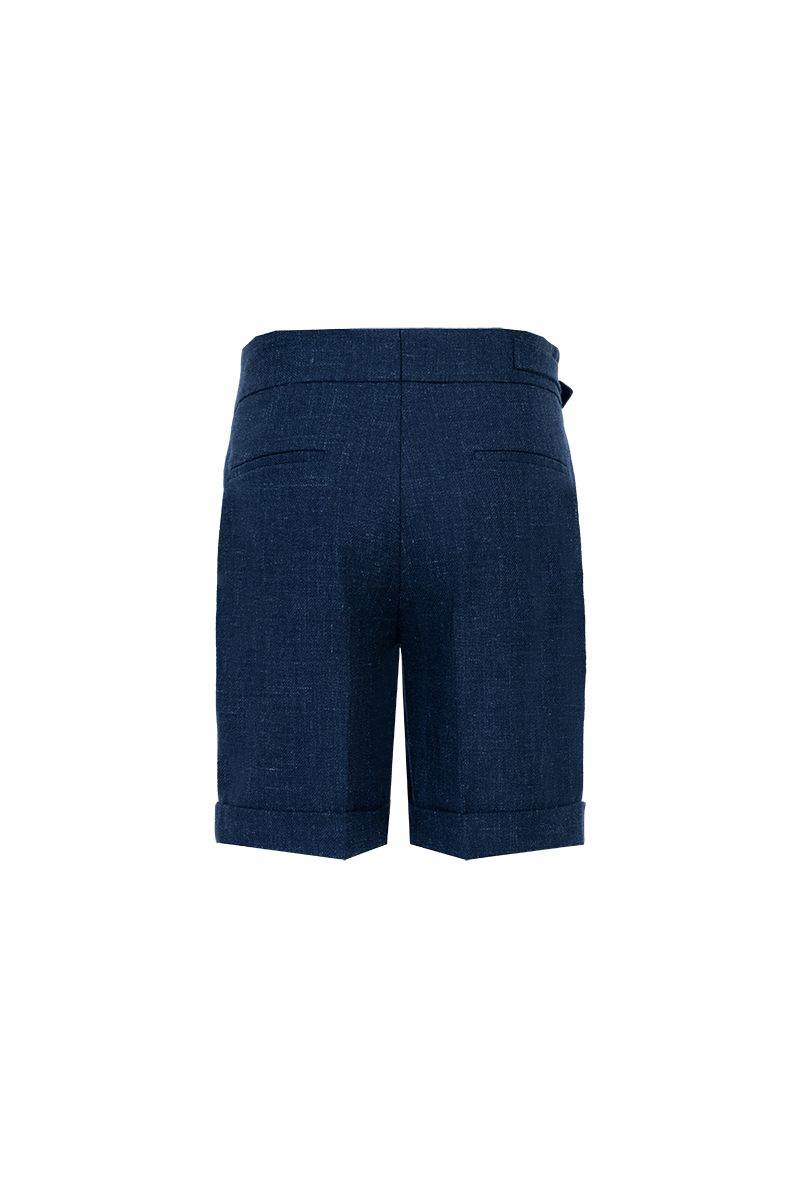 THEODORE Navy Wool Shorts, view 2 of 2
