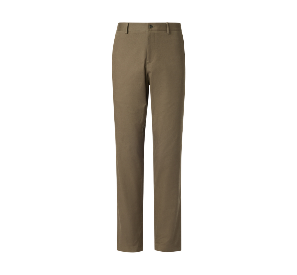 THEODORE Brown Cotton Trousers, view 2 of 3