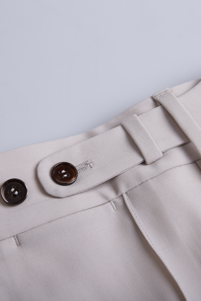 THEODORE Khaki Wool Trousers, view 3 of 6