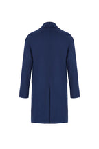 THEODORE Blue Wool Overcoat, view 2 of 3