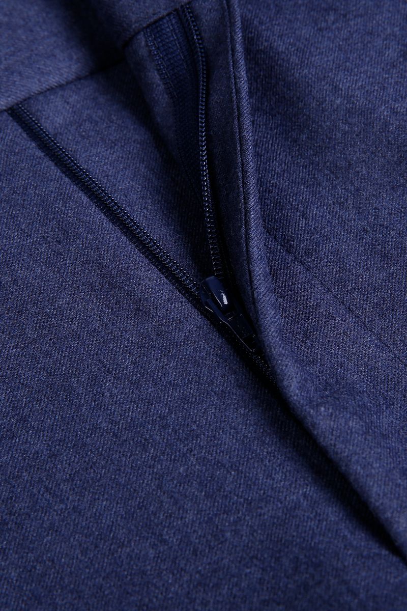 THEODORE Blue Wool Trousers, view 3 of 5