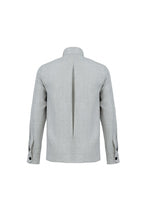 THEODORE Khaki Striped Wool Overshirt, view 2 of 2