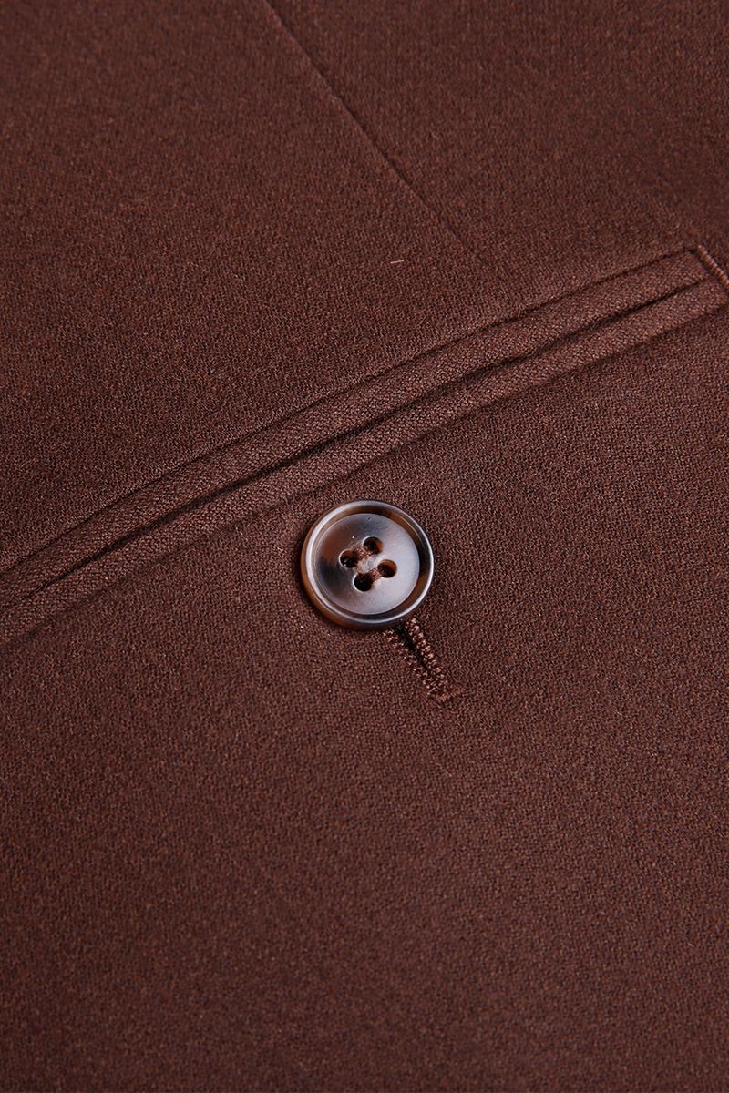 THEODORE Brown Wool Trousers, view 3 of 5