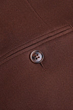THEODORE Brown Wool Trousers, view 3 of 5