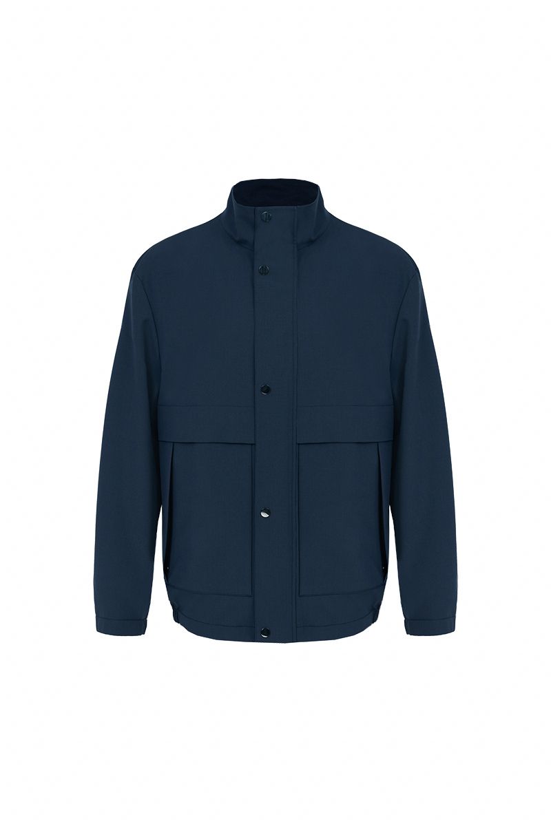 THEODORE Blue Wool Casual Jacket, view 1 of 8