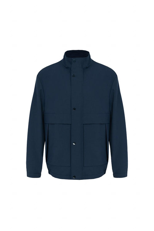 THEODORE Blue Wool Casual Jacket, view 1 of 8