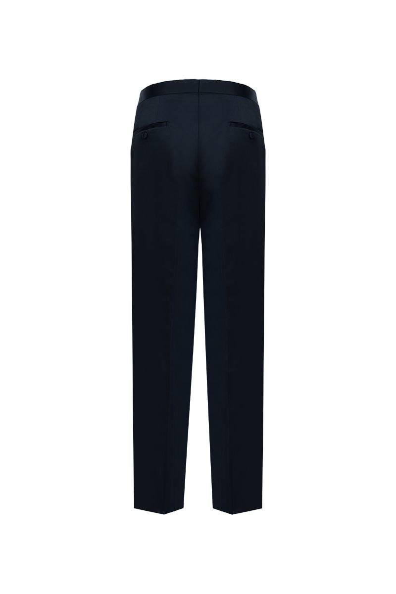 THEODORE Black Single-Pleat Trousers, view 3 of 7