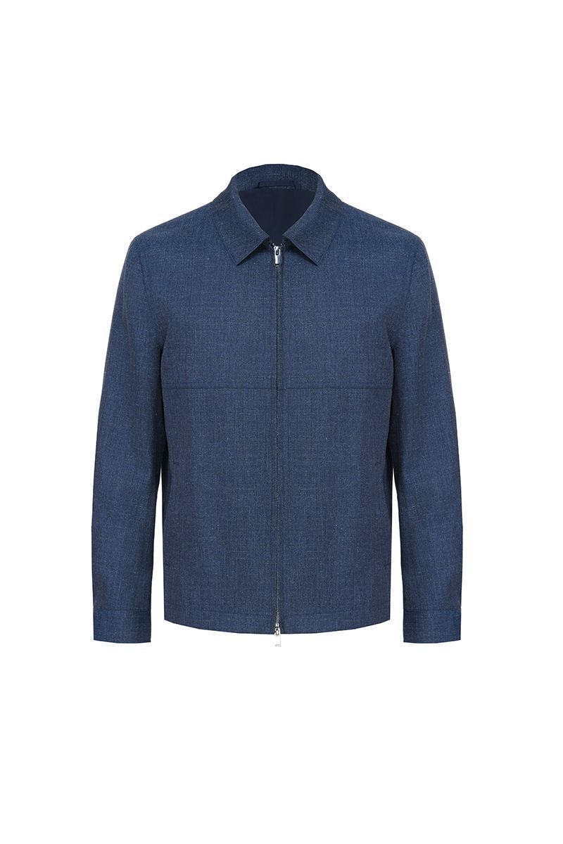 THEODORE Blue Wool Casual Jacket, view 1 of 3