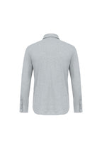 THEODORE The Rovinj Light Grey Cotton-Blend Long-Sleeve Polo, view 3 of 7