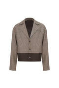 THEODORE Brown Check Wool Casual Jacket, view 1 of 3