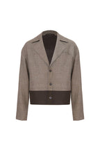 THEODORE Brown Check Wool Casual Jacket, view 1 of 3