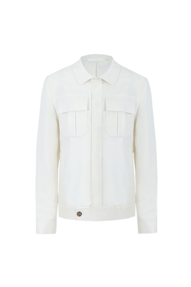THEODORE Ivory Wool Casual Jacket, view 1 of 6