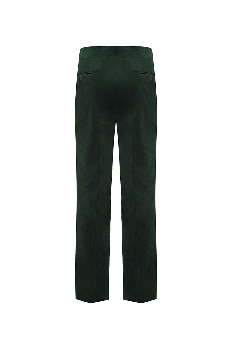 THEODORE The Comporta Dark Green Cotton-Blend Single-Pleat Corduroy Trousers, view 3 of 7