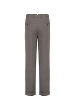 THEODORE Taupe Double-Pleat Trousers, view 3 of 9