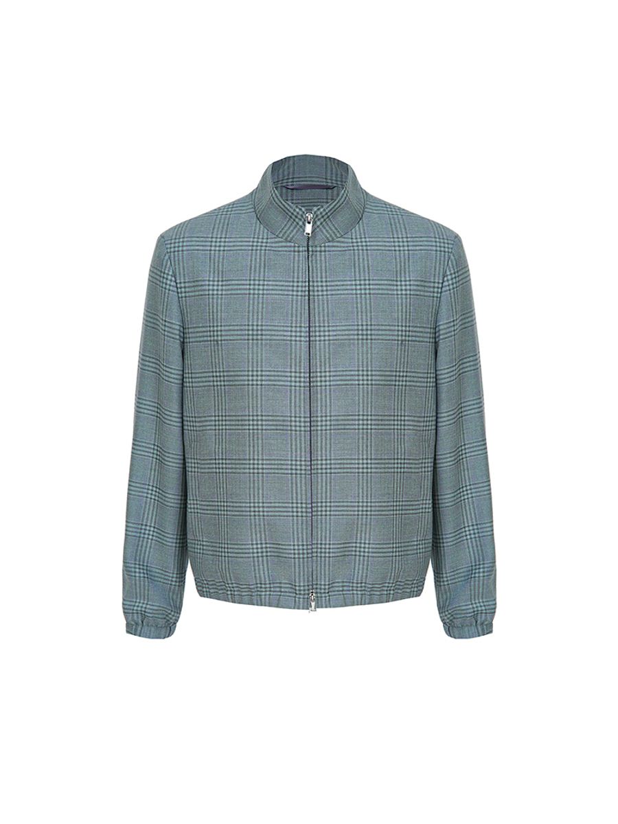 THEODORE Green Check Wool Casual Jacket, view 1 of 2