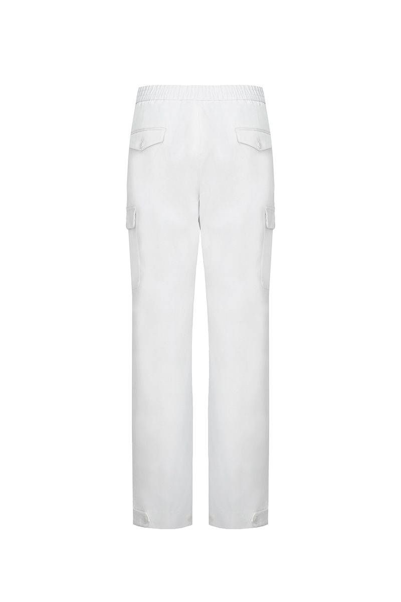THEODORE Ivory Cargo Cotton Trousers, view 3 of 9