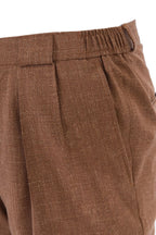 THEODORE Coffee Wool Shorts, view 3 of 5