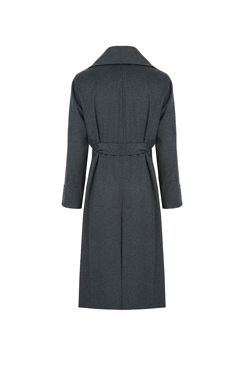THEODORE Charcoal Wool Overcoat, view 2 of 4
