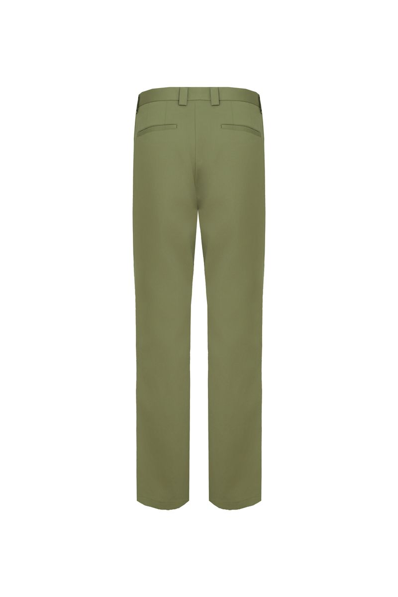 THEODORE Green Cotton Trousers, view 2 of 2