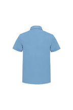 THEODORE The Hvar Blue Cotton-Blend Spread-Collar Polo, view 3 of 6