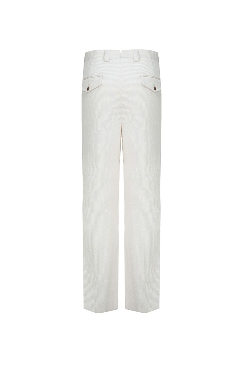 THEODORE Ivory Corduroy Trousers, view 3 of 8