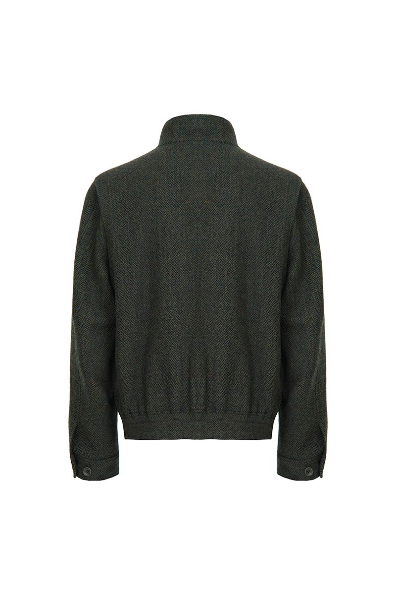 THEODORE Green Striped Wool Casual Jacket, view 2 of 2