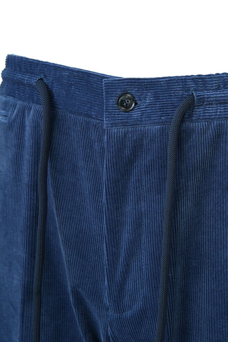 THEODORE Blue Corduroy Cargo Trousers, view 4 of 8