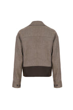 THEODORE Brown Check Wool Casual Jacket, view 2 of 3