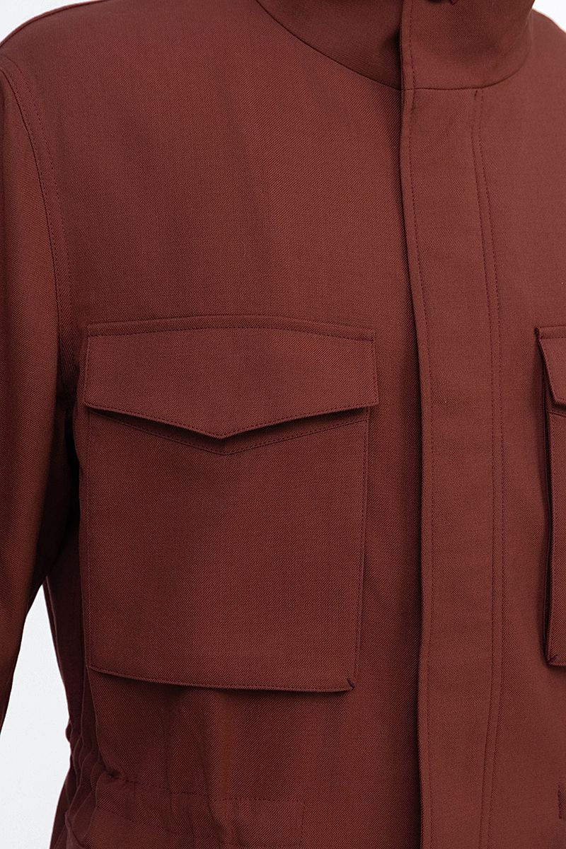 THEODORE Orange Wool Jacket, view 3 of 5