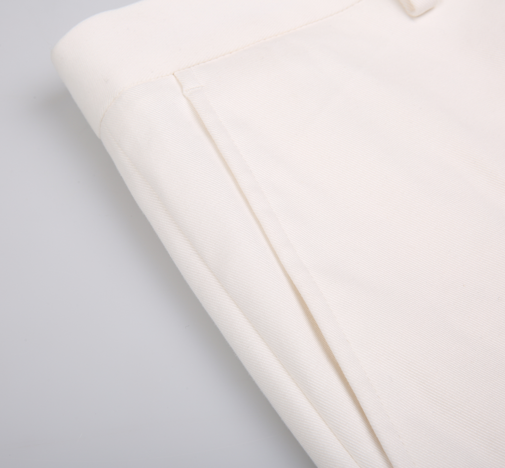 THEODORE White Cotton Trousers, view 5 of 6