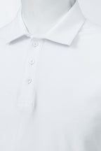 THEODORE The Nerja White Cotton-Blend Long-Sleeve Polo, view 4 of 7