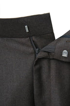 THEODORE Coffee Box-Pleat Wool Trousers, view 4 of 8