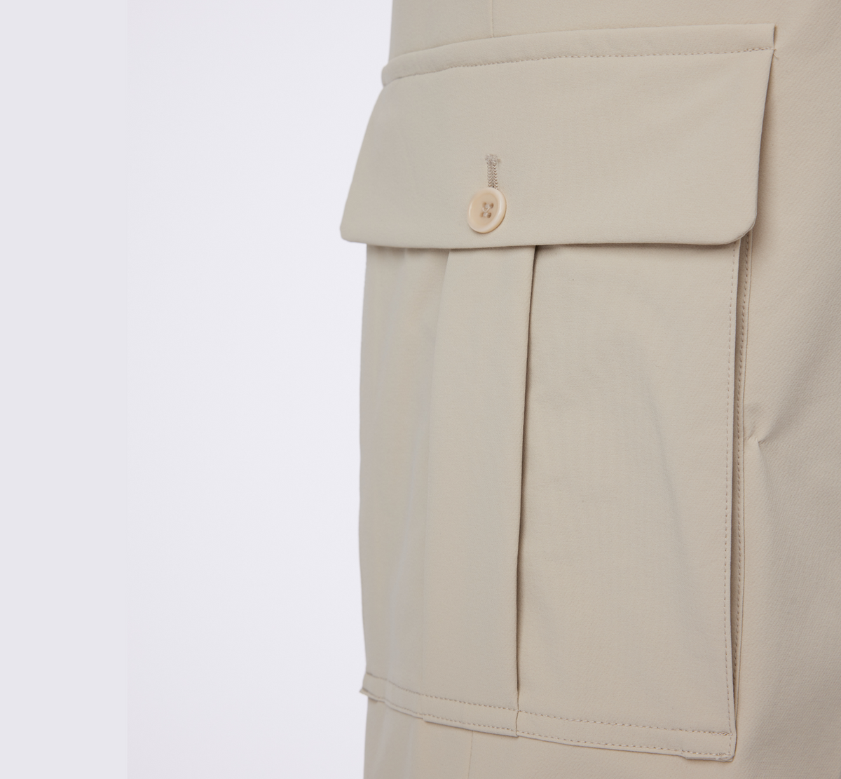 THEODORE Cream Nylon Trousers, view 4 of 5