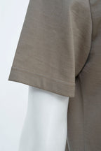 THEODORE The Filicudi Taupe Wool Crew-Neck T-Shirt, view 4 of 6