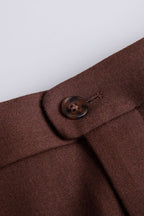 THEODORE Brown Wool Trousers, view 4 of 5