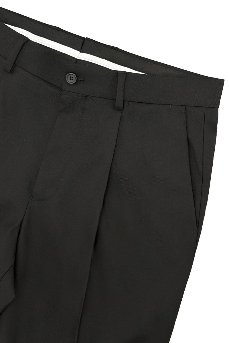 THEODORE Black Turn-Up Trousers, view 4 of 8