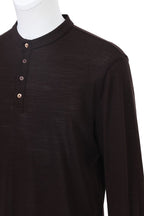 THEODORE The Sperlonga Brown Piqué Blend Stand-Collar Polo, view 4 of 7