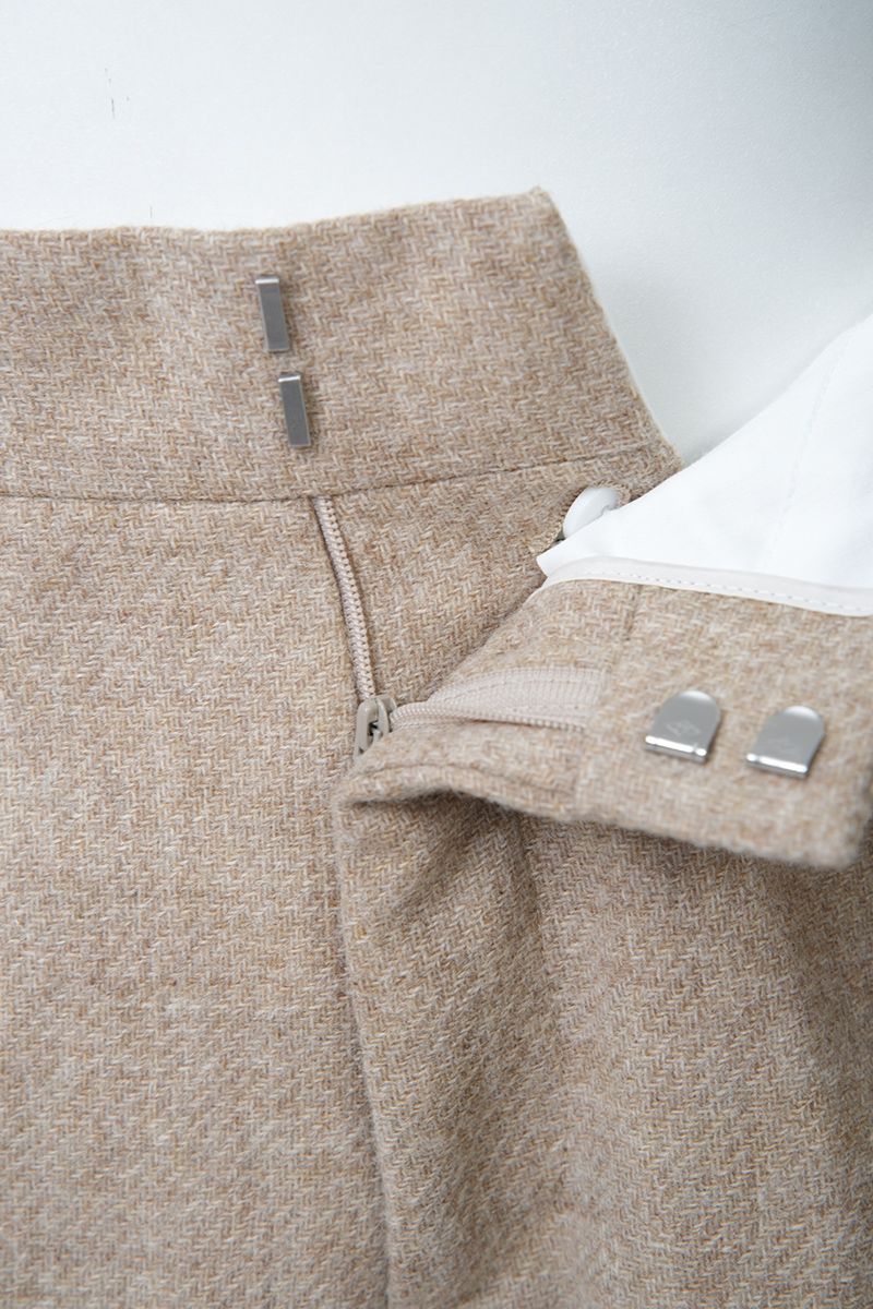 THEODORE Beige Heavyweight Wool Trousers, view 4 of 8