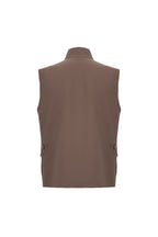 THEODORE Brown Cotton Gilet, view 2 of 2