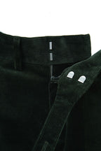 THEODORE The Comporta Dark Green Cotton-Blend Single-Pleat Corduroy Trousers, view 4 of 7