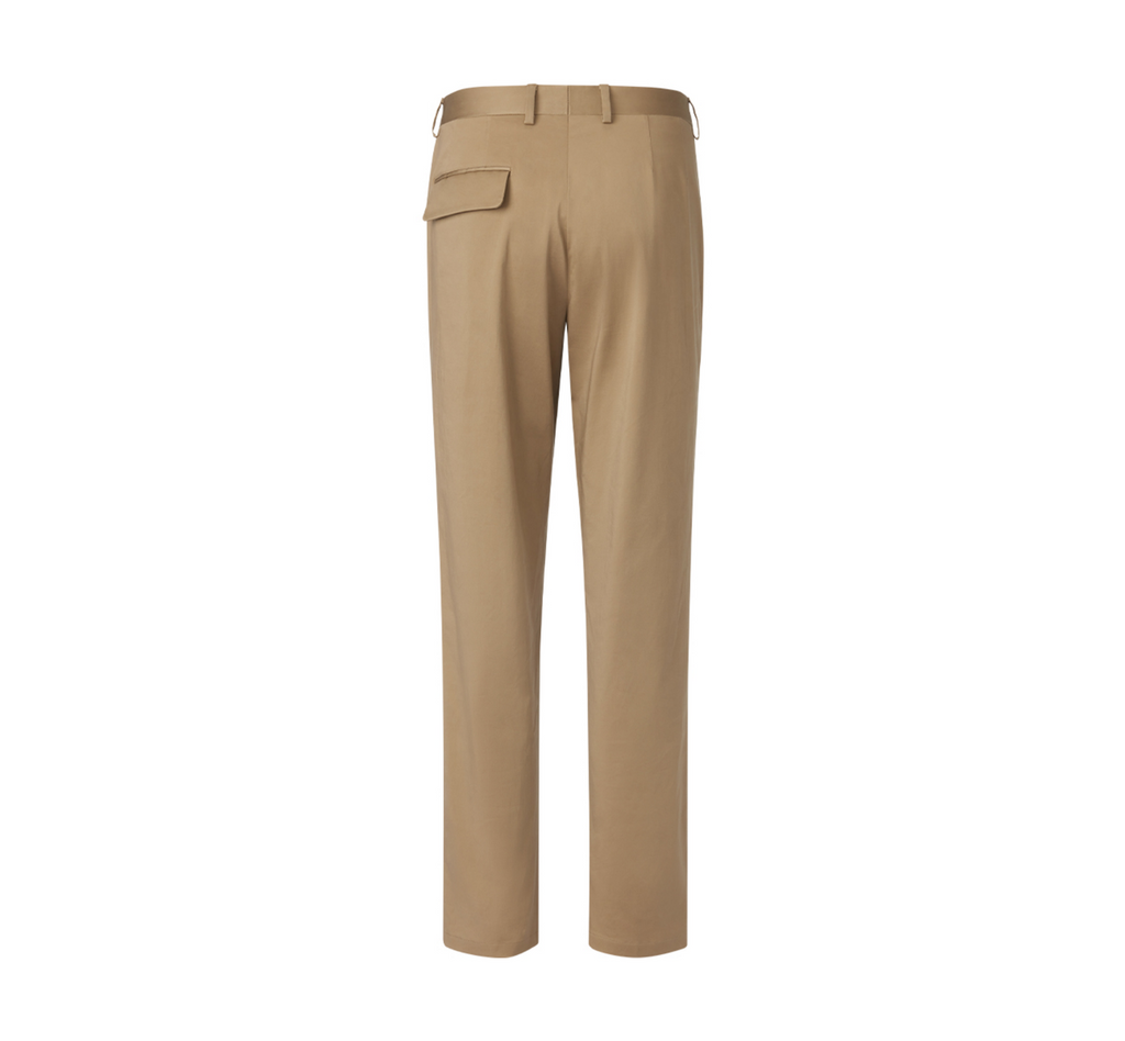 THEODORE Khaki Cotton Trousers, view 3 of 3