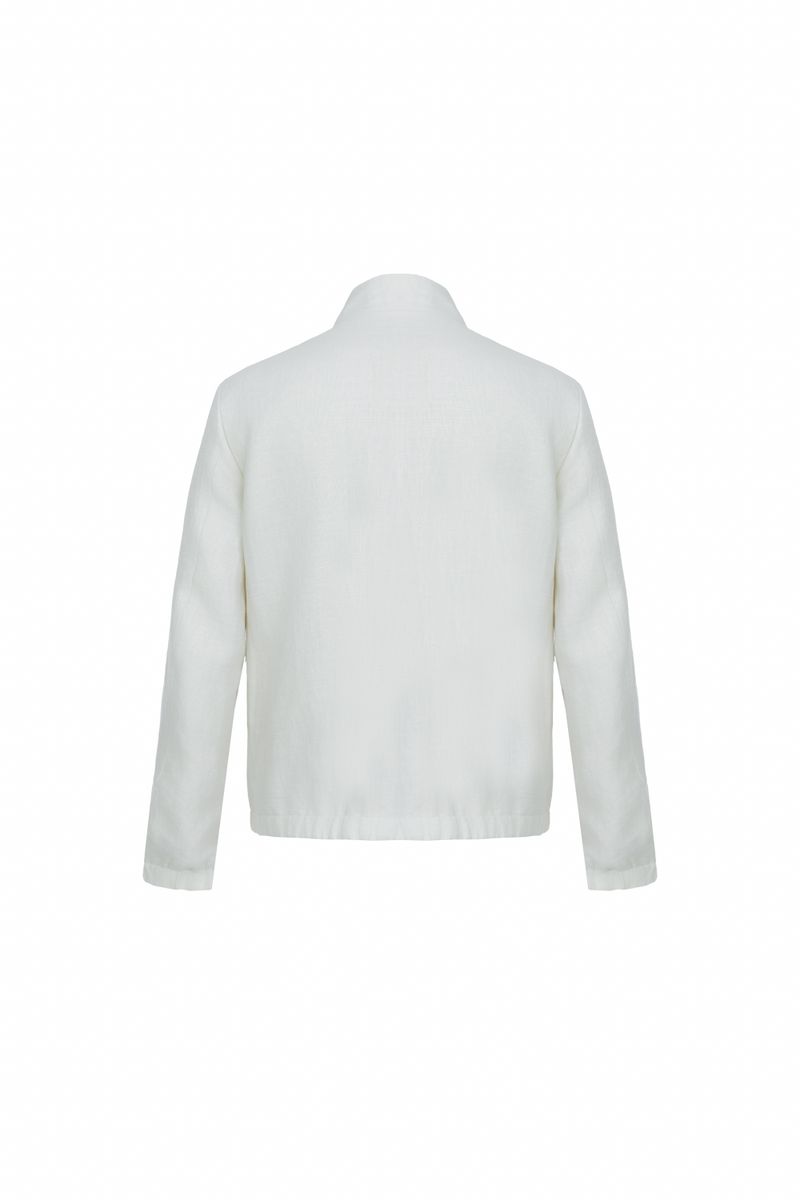 THEODORE White Linen Casual Jacket, view 2 of 3