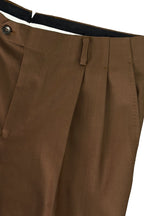 THEODORE The Posillipo Brown Wool Single-Pleat Trousers, view 4 of 8