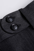 THEODORE Grey Striped Wool Trousers, view 4 of 5