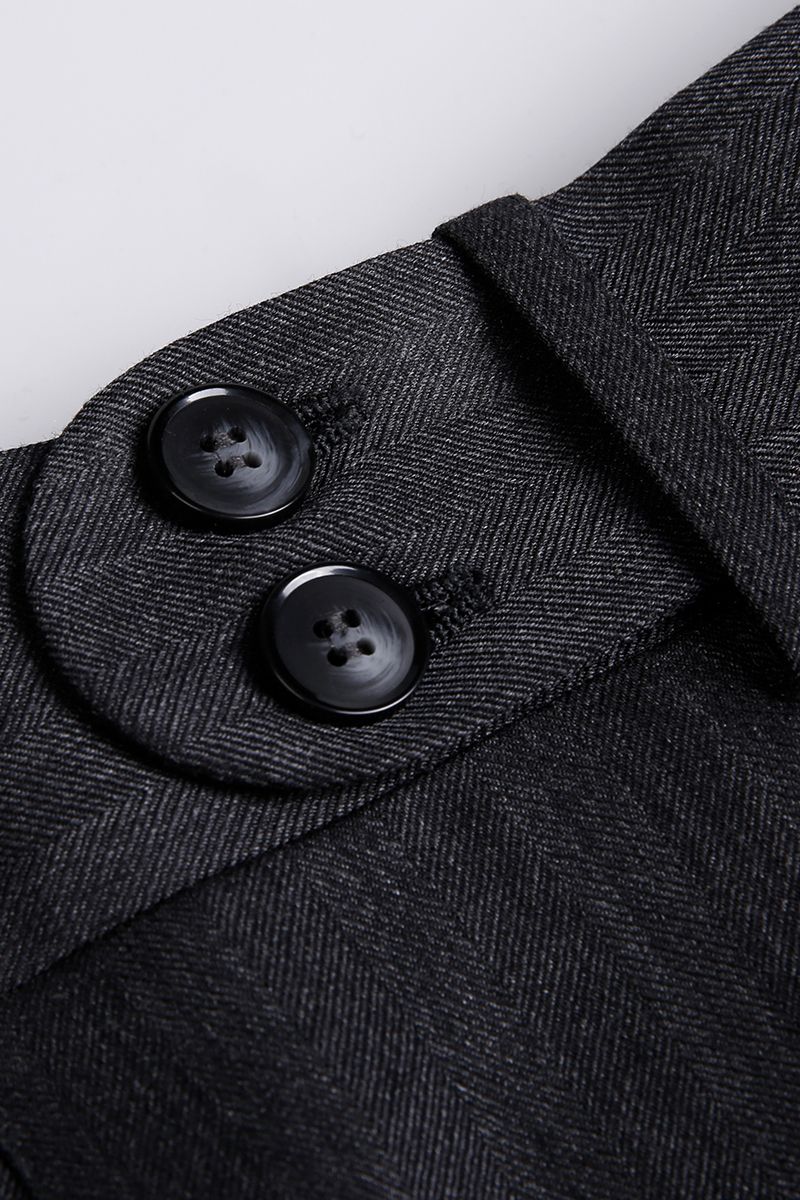 THEODORE Grey Striped Wool Trousers, view 4 of 5