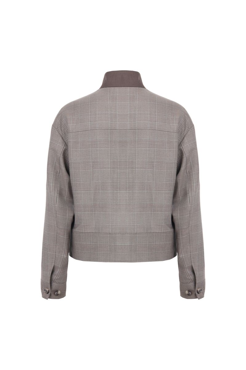 THEODORE Coffee Check Wool Casual Jacket, view 2 of 4