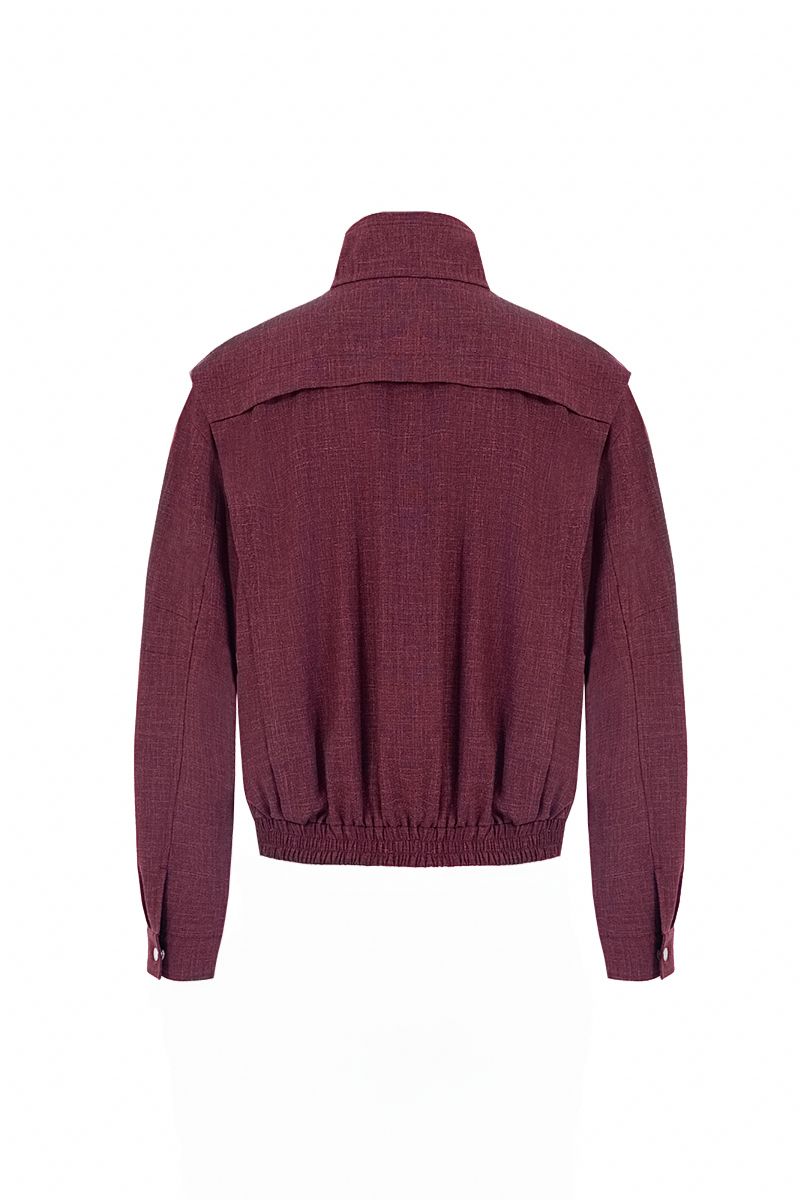 THEODORE Red Wool Casual Jacket, view 2 of 9